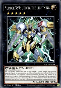 Number S39: Utopia The Lightning - 1st Edition BLC1-EN150 - NM - YuGiOh - Image 1