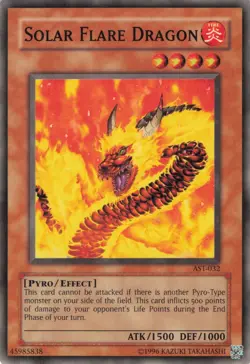 Yugioh Solar Flare Dragon AST-032 Common NM - Image 1