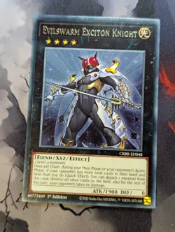 Evilswarm Exciton Knight CRBR-EN048 Rare 1st Edition YuGiOh TCG Card - Image 1