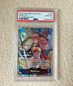 One Piece Rebecca Alt Art Leader OP04-039 English PSA 10 Gem Mint - Image 1