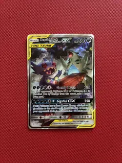 Pokemon TCG Mega Sableye & Tyranitar GX Tag Team Full Art Card 226/236 - Image 1