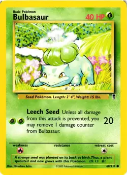 Pokemon TCG Bulbasaur Legendary Collection 68/110 Regular Common Card VLP - Image 1