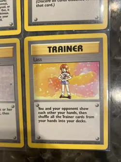 Base Set Pokemon Trainer Cards Lass, Clefairy Doll, Scoop Up And Imposter Oak - Image 3