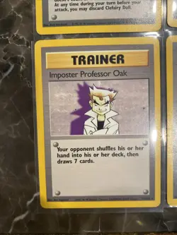 Base Set Pokemon Trainer Cards Lass, Clefairy Doll, Scoop Up And Imposter Oak - Image 4