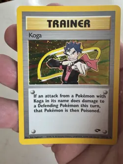 Pokemon TCG Koga Gym Challenge Trainer Holo Card 19/132 LP Very Nice Vintage - Image 5