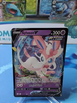 Sylveon V - 074/203 - Pokemon Evolving Skies Sword & Shield Ultra Rare Card NM - Image 1
