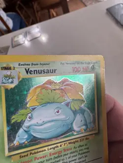 Venusaur Base Set Unlimited Holo Rare Card 15/102 Vintage HP Pokemon - Image 5