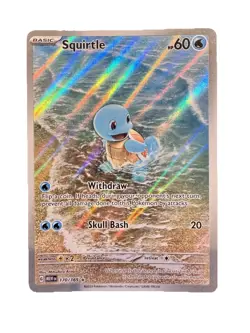 Pokemon TCG Squirtle 170/165 Scarlet & Violet 151 Illustration Rare Holo Card - Image 1