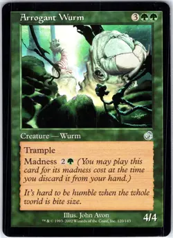 Arrogant Wurm 120 U Torment Magic the Gathering MTG LP - Image 1
