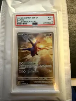 PSA 9 Mint Latios #203 Illustration Rare - 2024 Pokemon Surging Sparks SSP - Image 5