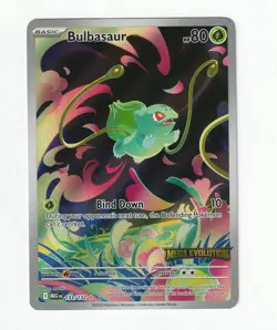 Pokemon TCG Mega Evolution Bulbasaur 133/132 Stamped Enhanced Booster Promo - Image 1