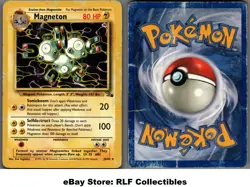 1999 Pokemon, Fossil, #26/62 Magneton, Rare (c) - Image 1