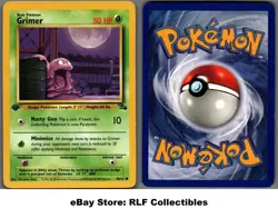 1999 Pokemon, Fossil, #47/62 Geodude, 1st Edition, Common (b) - Image 1