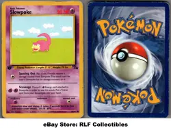 1999 Pokemon, Fossil, #55/62 Slowpoke, 1st Edition, Common - Image 1