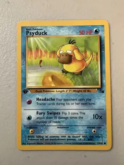 Pokemon Psyduck 1st Edition Base Set Ungraded 53/62 - Image 1