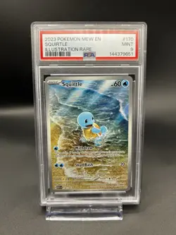 Pokemon TCG Squirtle 170/165 Scarlet & Violet 151 Illustration Rare Holo PSA 9 - Image 1
