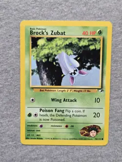 Pokemon - Brock's Zubat 74/132 Common Unlimited Edition Gym Heroes - Image 1