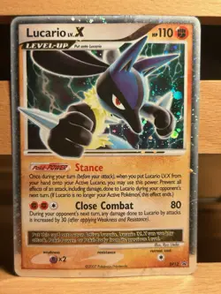 Pokemon TCG Lucario LV X Promo Holo Great Encounters - Image 1