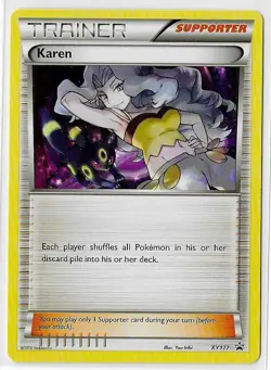 Pokemon TCG Karen XY177 Black Star Promo 2016 NM - Image 1
