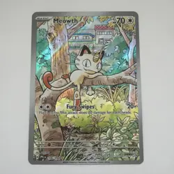Pokemon TCG Meowth 106/094 Illustration Rare Holo Me02: Phantasmal Flames 2025 - Image 1