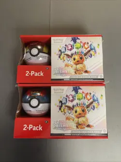 2X Pokemon Prismatic Evolutions ETB + Pokeball Bundle Sam’s Club Exc. (Sealed) - Image 1