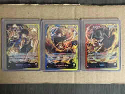 One Piece Three Brothers ST13 Foil Leaders Monkey D Luffy & Sabo & Portgas D Ace - Image 1