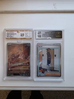 2 x graded pokemon cards Mespirit and amarys - Image 1