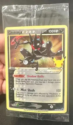 Gold Star Greninja SWIRL! SWSH144 2021 Celebrations Pokemon Card TCG SEALED - Nm - Image 3
