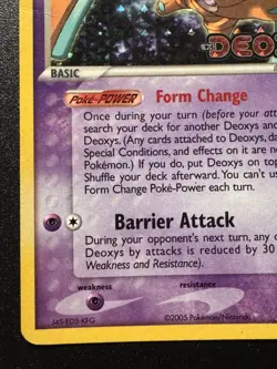 Deoxys 18/107 Defense Forme EX Deoxys Pokemon Card Reverse Holo Foil Rare HP - Image 5