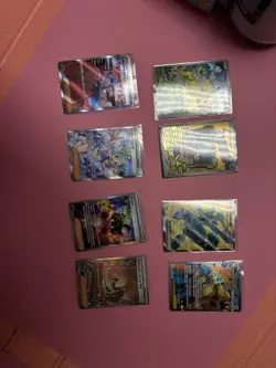 Pokemon TCG Full Art Holo Foil Lot 8 Cards - Image 1