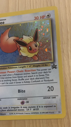 Eevee #11 Black Star Promo (LP) Pokemon Card WOTC 2000 - Image 5