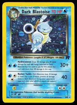 Dark Blastoise 3/82 Holo Rare Team Rocket Pokemon Card - Image 1