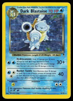 Dark Blastoise 4/110 Holo Rare Legendary Collection Pokemon Card - Image 1