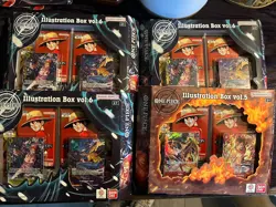 One Piece Card Game: Illustration Box (IB-05) Vol.5 X5 and Vol.6 X3. Plus Tins - Image 1