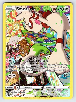 Smeargle TG10/TG30 2022 Silver Tempest Pokemon Card TCG Trainer Gallery Holo Nm - Image 1