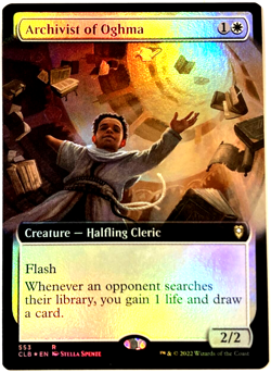 MTG Archivist of Oghma *EXTENDED ART FOIL* Commander Legends Baldur's Gate 553 - Image 1