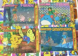 Pokemon Vintage Pocket Monsters Vending HOLO Prism (4x) Stickers 1998 Nintendo - Image 2