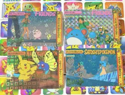 Pokemon Vintage Pocket Monsters Vending HOLO Prism (4x) Stickers 1998 Nintendo - Image 3