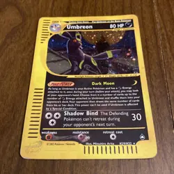 Pokemon TCG Holo Rare Umbreon H29/H32 2003 Aquapolis Holo Swirl [Flaws In Pics] - Image 1