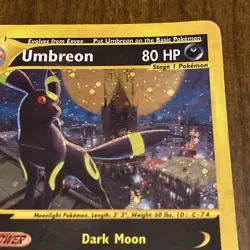 Pokemon TCG Holo Rare Umbreon H29/H32 2003 Aquapolis Holo Swirl [Flaws In Pics] - Image 3