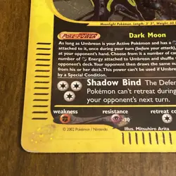 Pokemon TCG Holo Rare Umbreon H29/H32 2003 Aquapolis Holo Swirl [Flaws In Pics] - Image 5
