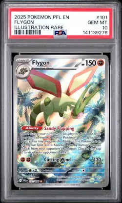 2025 Pokemon PFL EN-Phantasmal Flames Flygon Illustration Rare PSA 10 #101 - Image 1