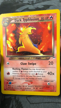 Pokemon Dark Typhlosion 10/105 Neo Destiny Holo Rare Vintage WOTC 2002 MP - Image 2