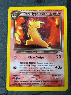 Pokemon Dark Typhlosion 10/105 Neo Destiny Holo Rare Vintage WOTC 2002 MP - Image 4