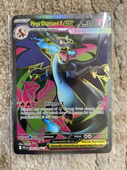 Mega Charizard X EX Ultra Rare Holo 109/094 Me02: Phantasmal Flames Pokemon TCG - Image 1