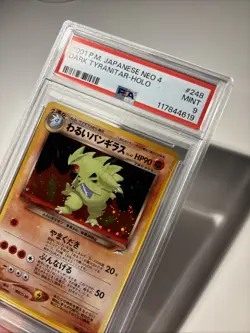 Dark Tyranitar-Holo Pokemon Japanese Neo 4 248 NM PSA 9 Foil leak - Image 3