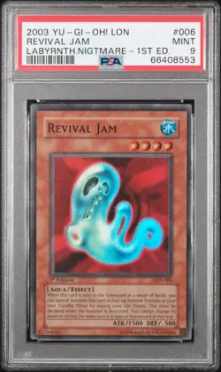 PSA 9 REVIVAL JAM SUPER 1ST ED LON-006 LABYRINTH OF NIGHTMARE YUGIOH ENGLISH - Image 1