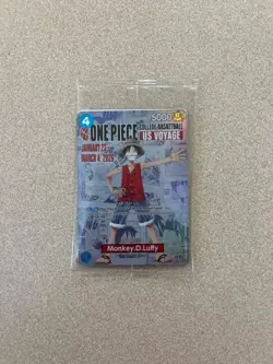 One Piece Monkey D. Luffy US Voyage College Basketball Promo Card SEALED CCG - Image 1