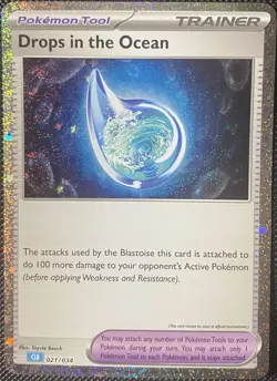 Drops in the Ocean 021/034 Trading Card Game Classic Holo - Pokemon Card - Image 1