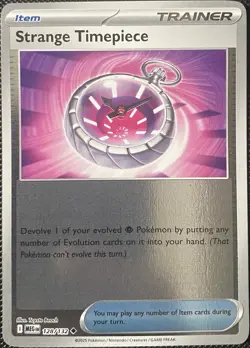 Strange Timepiece 128/132 Me01: Mega Evolution Reverse Holo - Pokemon Card - Image 1